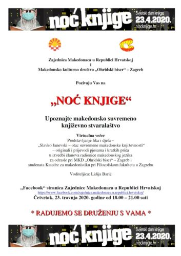 Ноќ на книгата 2020.