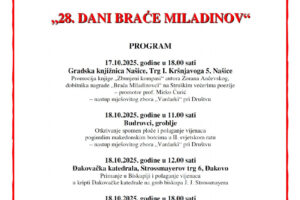 Pozivnica: 28. Dani braće Miladinov u Osijeku, Đakovu i Našicama