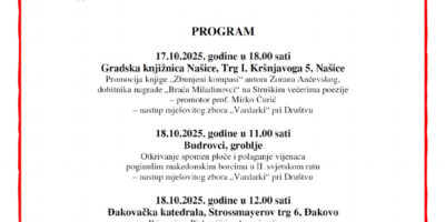 Pozivnica: 28. Dani braće Miladinov u Osijeku, Đakovu i Našicama Pozivnica: 28. Dani braće Miladinov u Osijeku, Đakovu i Našicama