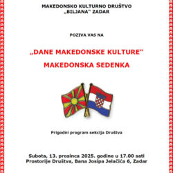 Pozivnica: Makedonska sedenka u Zadru