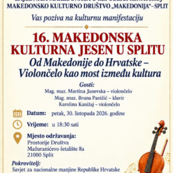 Pozivnica: Makedonska kulturna jesen u Splitu