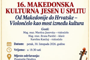 Pozivnica: Makedonska kulturna jesen u Splitu